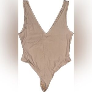 House of Harlow 1960 Ribbed Double V Bodysuit